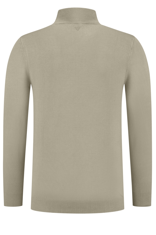 REGULAR FIT KNITWEAR MOCKNECK LS 10814 53 TAUPE