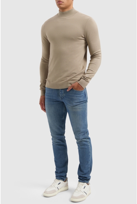 Pure Path regular fit knitwear mockneck ls