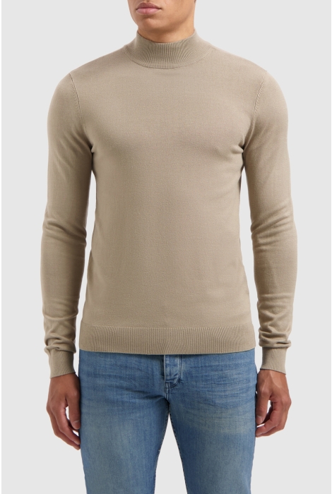 Pure Path regular fit knitwear mockneck ls