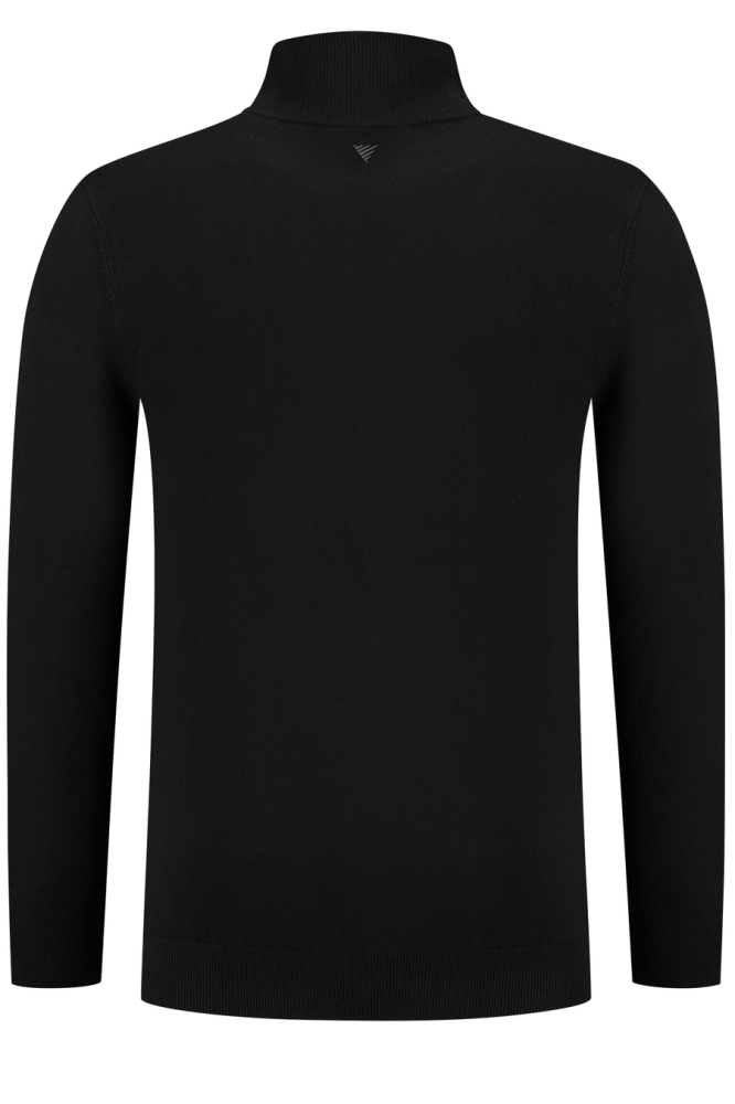 REGULAR FIT KNITWEAR MOCKNECK LS 10814 02 BLACK