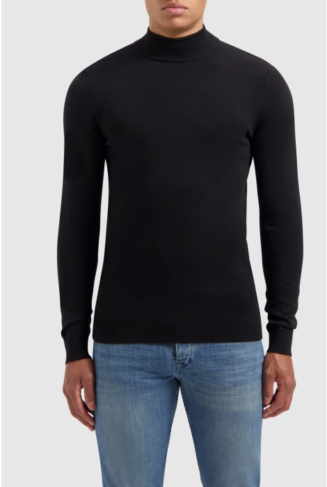 Pure Path regular fit knitwear mockneck ls