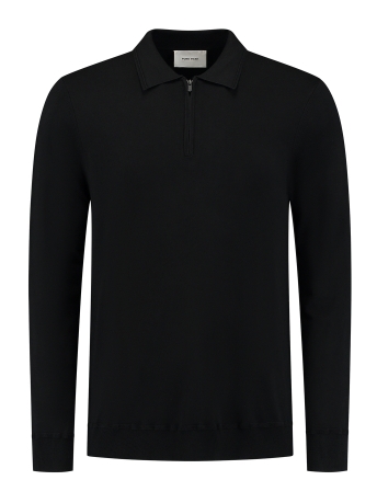 Pure Path Polo REGULAR FIT KNITWEAR POLO LS 24030806 02 BLACK