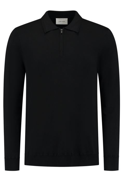 Pure Path regular fit knitwear polo ls