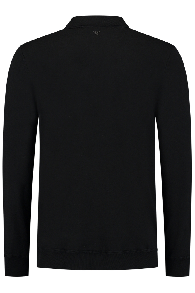 REGULAR FIT KNITWEAR POLO LS 24030806 02 BLACK