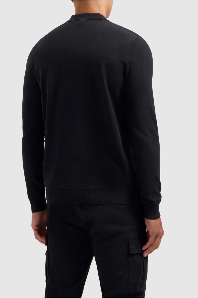 REGULAR FIT KNITWEAR POLO LS 24030806 02 BLACK