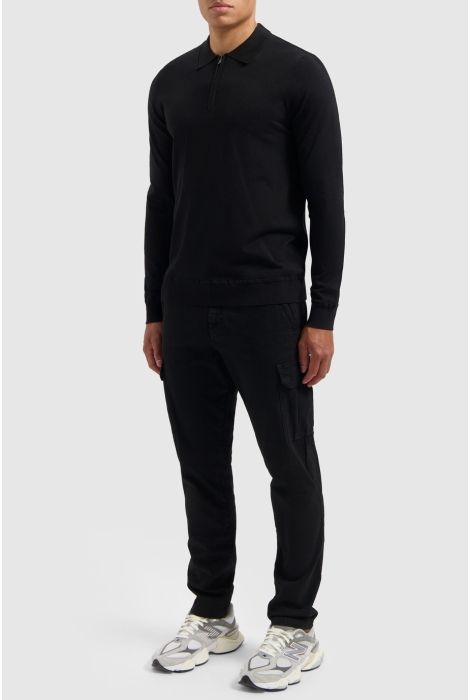 Pure Path regular fit knitwear polo ls