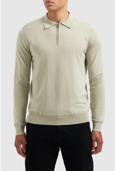 Pure Path regular fit knitwear polo ls