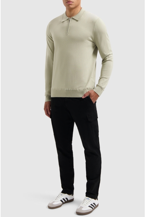 Pure Path regular fit knitwear polo ls