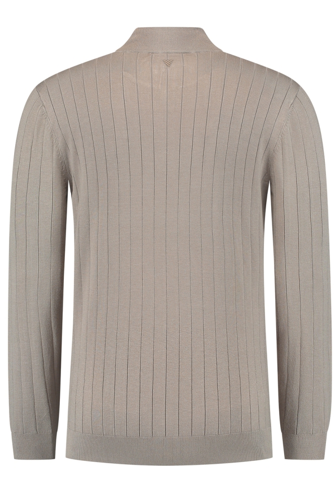 REGULAR FIT KNITWEAR HALFZIP LS 24030804 53 TAUPE