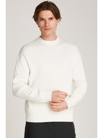 Calvin Klein Trui LINEAR SWEATER J30J326193 YBI IVORY