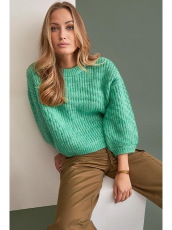 Peppercorn Trui CORI 3 4 SLEEVE KNIT PULL PC7997 3048M GUMDROP GREEN MEL