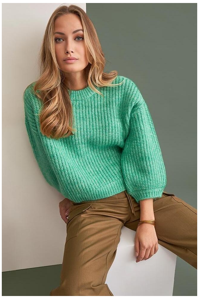 CORI 3 4 SLEEVE KNIT PULL PC7997 3048M GUMDROP GREEN MEL