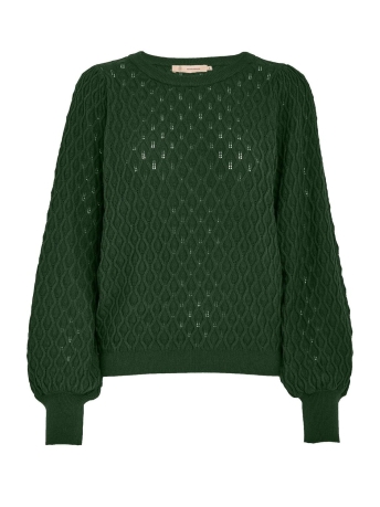 Peppercorn Trui ROSALIA PUFF SLEEVE KNIT PC7278 4112 JUNGLE GREEN