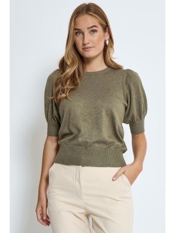 Minus Trui LIVA KNIT TEE MI3939 3819M GOTHIC OLIVE MELANGE