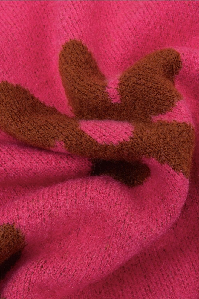 KNITTED SWEATER DAISIE FC2411 10134 PINK/CAMEL