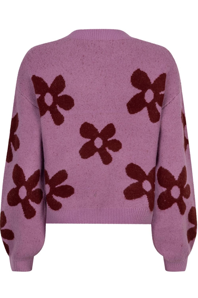 KNITTED SWEATER DAISIE FC2411 10154 LILAC/BURGUNDY