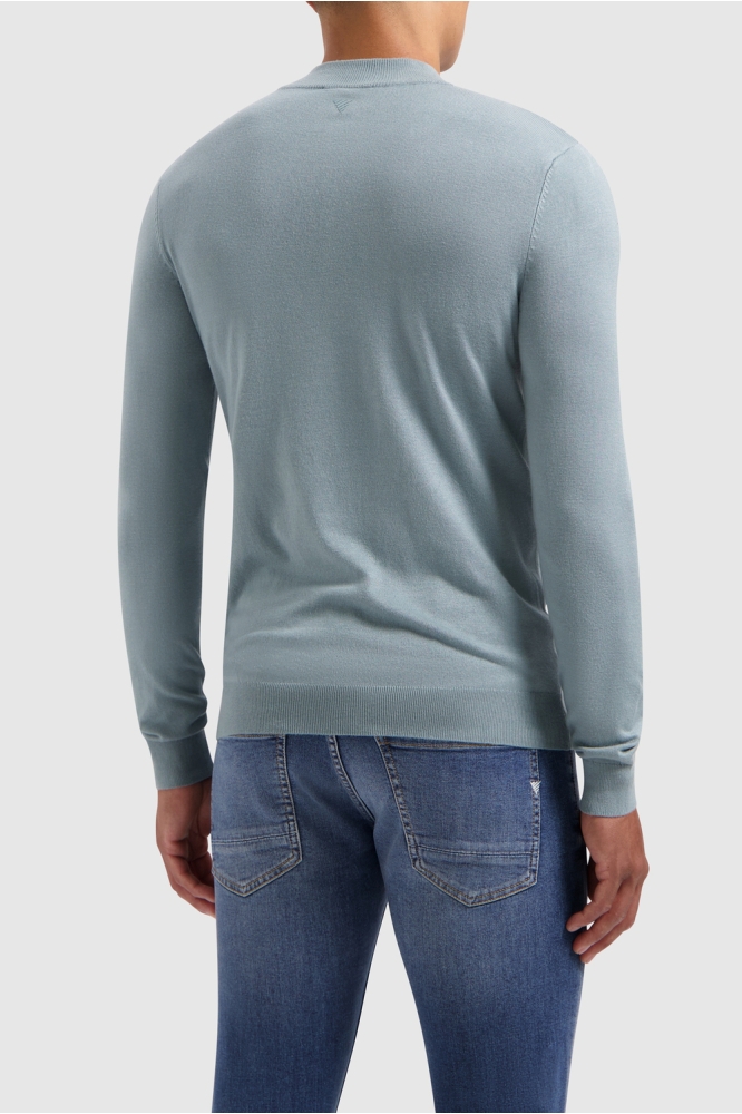 REGULAR FIT KNITWEAR HALFZIP LS 24030803 93 BLUE GREY