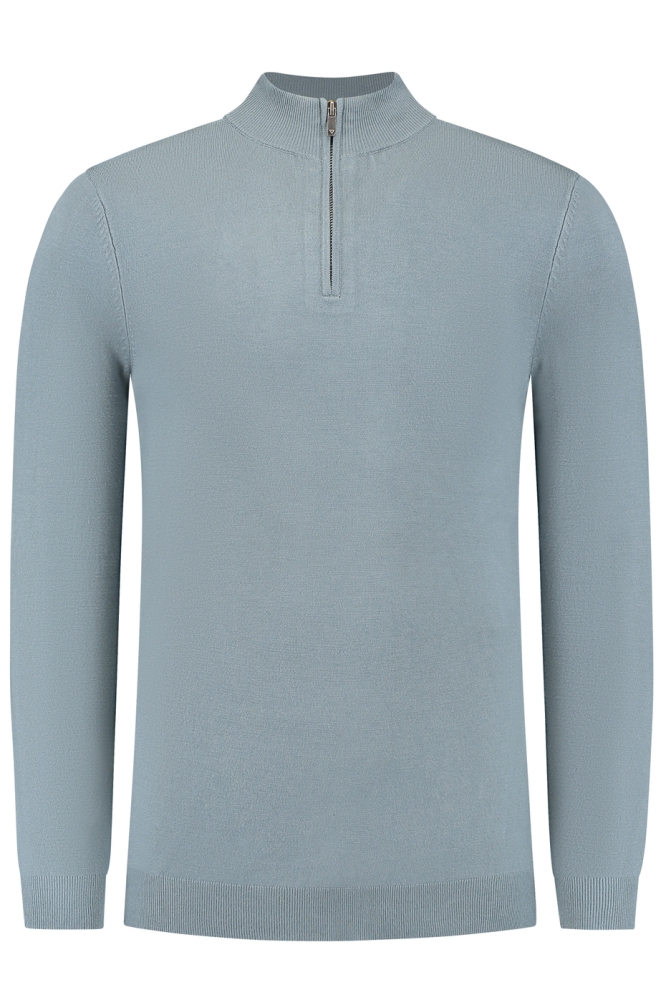 REGULAR FIT KNITWEAR HALFZIP LS 24030803 93 BLUE GREY