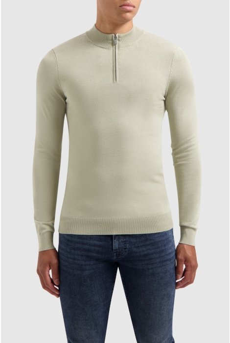 Pure Path regular fit knitwear halfzip ls