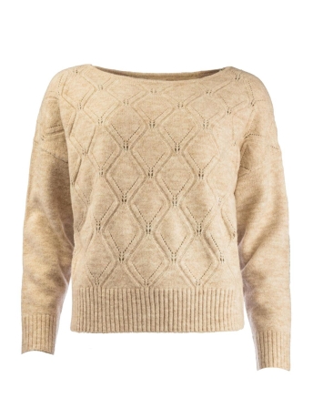 I-coni-K Trui LIVIA RIB KNIT ICNK24FW P277 01 02 BEIGE