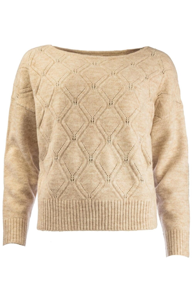 LIVIA RIB KNIT ICNK24FW P277 01 02 BEIGE