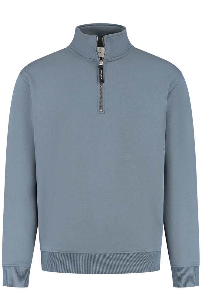 LOOSE FIT SWEATERS HALFZIP LS 24030319 35 BLUE