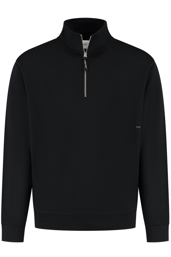 LOOSE FIT SWEATERS HALFZIP LS 24030319 02 BLACK