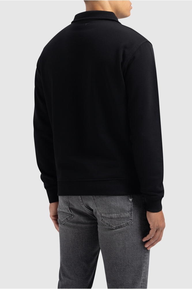 LOOSE FIT SWEATERS HALFZIP LS 24030319 02 BLACK