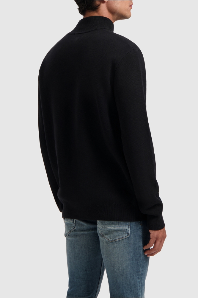 OVERSIZED FIT KNITWEAR HALFZIP 24030812 02 BLACK