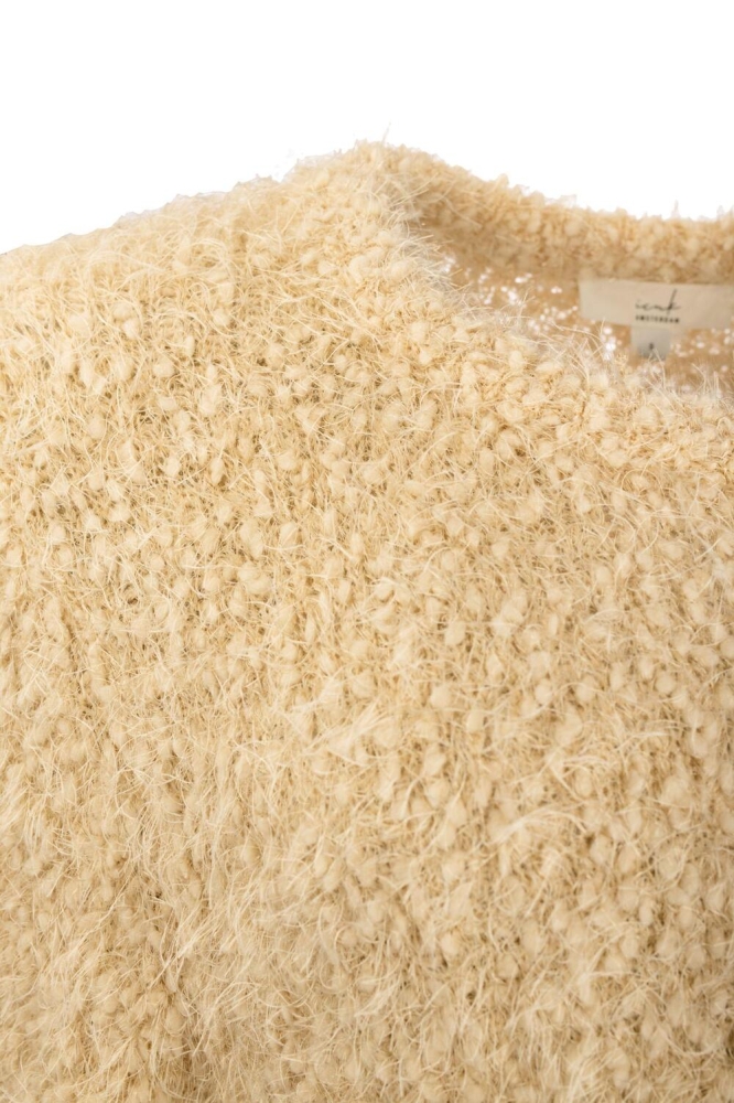 ABBEY FLUFFY YARN 24FW P260 01 02 BEIGE