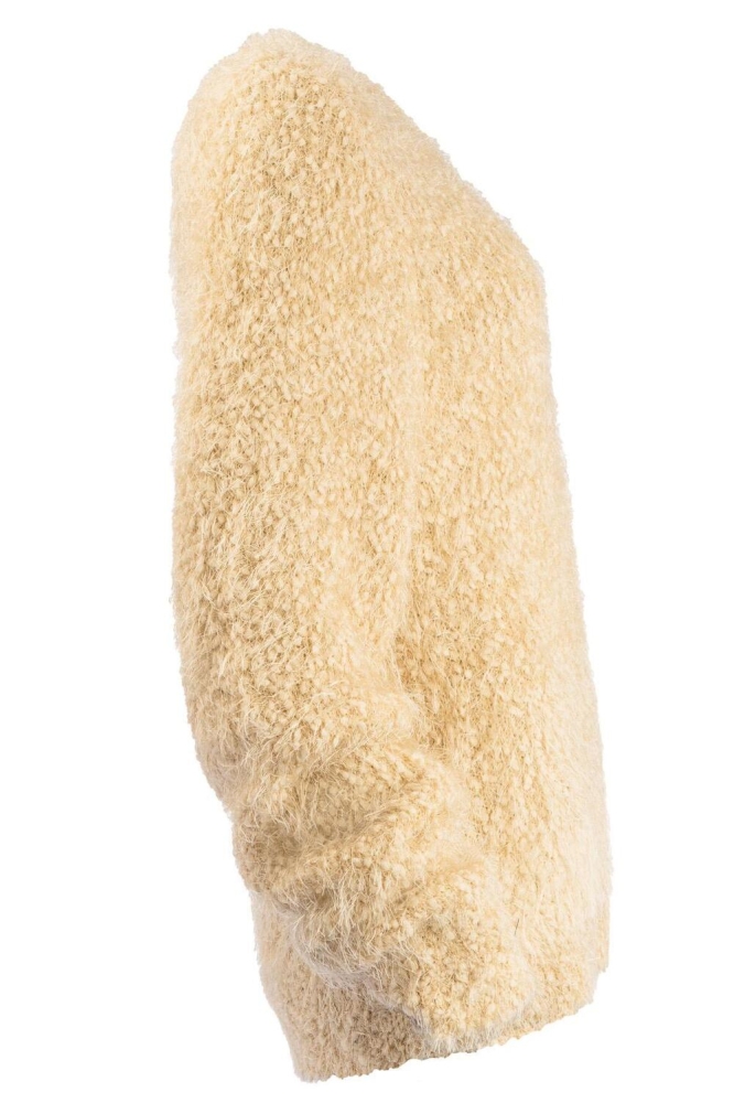 ABBEY FLUFFY YARN 24FW P260 01 02 BEIGE