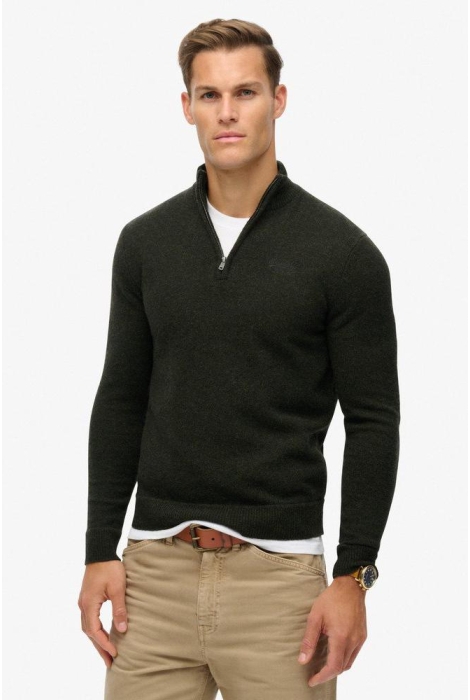 Superdry essential emb knit half zip