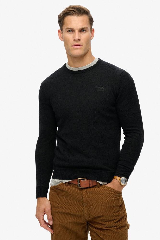 ESSENTIAL SLIM FIT CREW JUMPER M6110641A BLACK