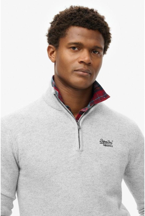 Superdry essential emb knit half zip