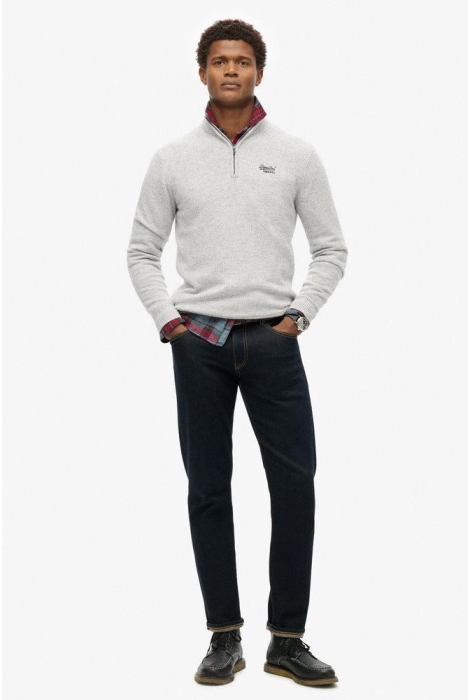 Superdry essential emb knit half zip