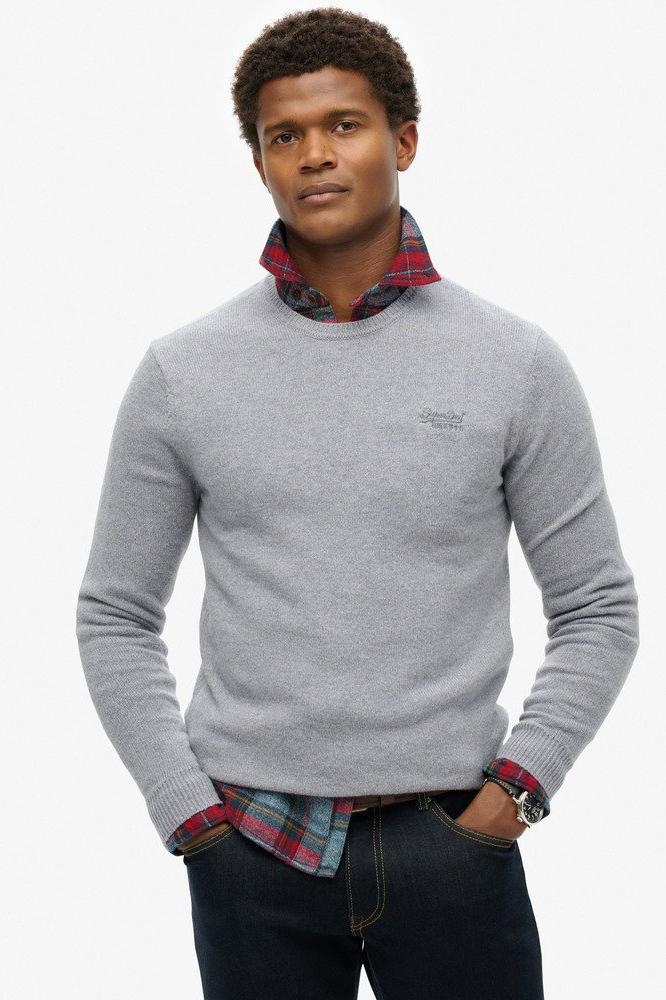 ESSENTIAL SLIM FIT CREW JUMPER M6110641A CLOUD GREY MARL