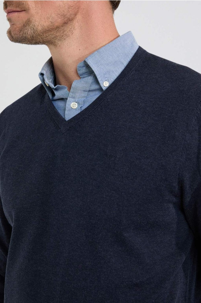 V NECK SWEATER MM242 1201 01 2100 Navy