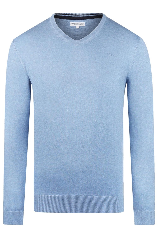 V NECK SWEATER MM242 1201 01 2005 Sky Blue