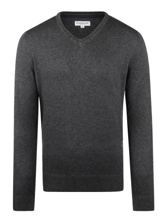 McGregor Trui V NECK SWEATER MM242 1201 01 1203 Dark Grey Melange