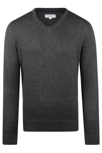 McGregor Trui V NECK SWEATER MM242 1201 01 1203 Dark Grey Melange