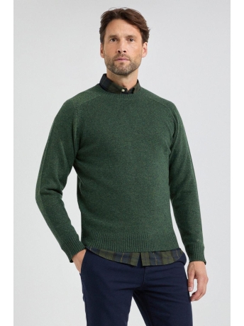 McGregor Trui LAMBSWOOL CREW NECK SWEATER MM242 1202 02 5107 Dark Sage