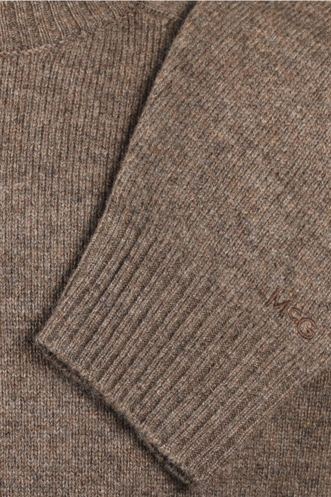 LAMBSWOOL CREW NECK SWEATER MM242 1202 02 3002 Medium Brown