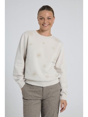 Freequent Trui FQMANNI PULLOVER 205189 MOONBEAM W GOLD METALLIC