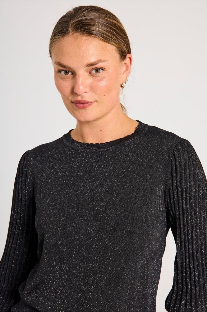 FQGLITTA PULLOVER 205244 BLACK W. BLACK METALLIC