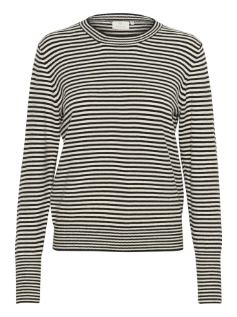 Kaffe Trui KANALA KNIT PULLOVER 10509259 106660 CHALK/BLACK SMALL STRIP