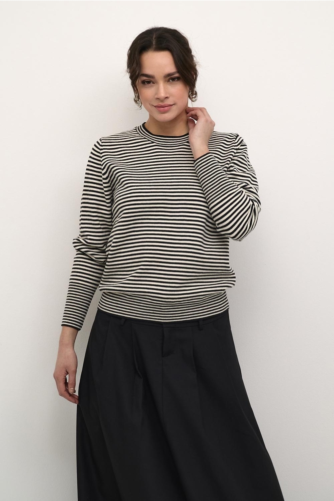 KANALA KNIT PULLOVER 10509259 106660 CHALK/BLACK SMALL STRIP