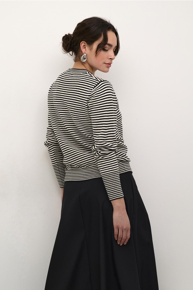 KANALA KNIT PULLOVER 10509259 106660 CHALK/BLACK SMALL STRIP