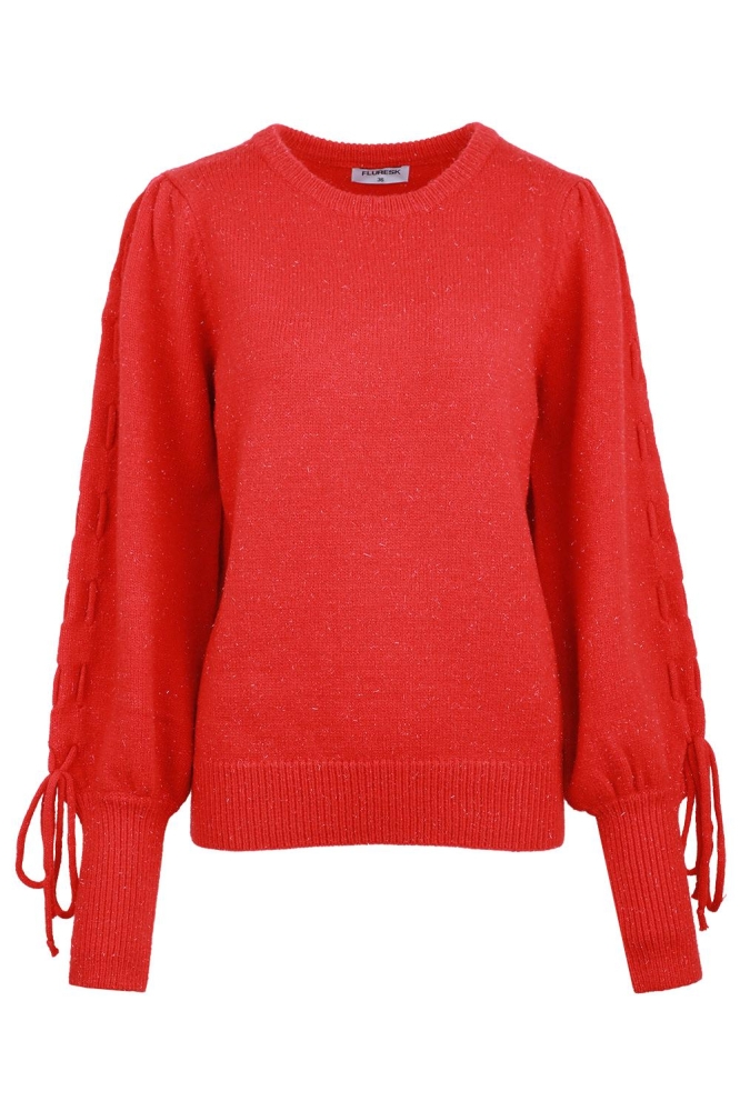 SCOTTIE KNIT SWEATER 24WLF14 330 FADED RED