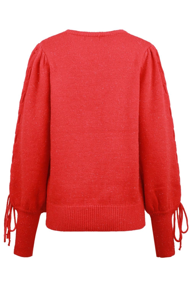 SCOTTIE KNIT SWEATER 24WLF14 330 FADED RED