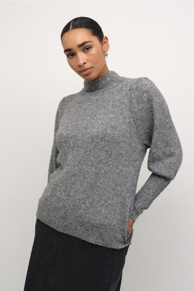 KAAMELIA KNIT PULLOVER 10509264 100123 GREY MELANGE